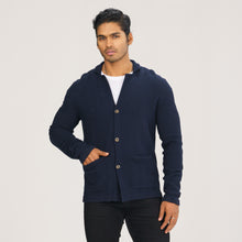 Load image into Gallery viewer, Mens Navy Sweater Blazer
