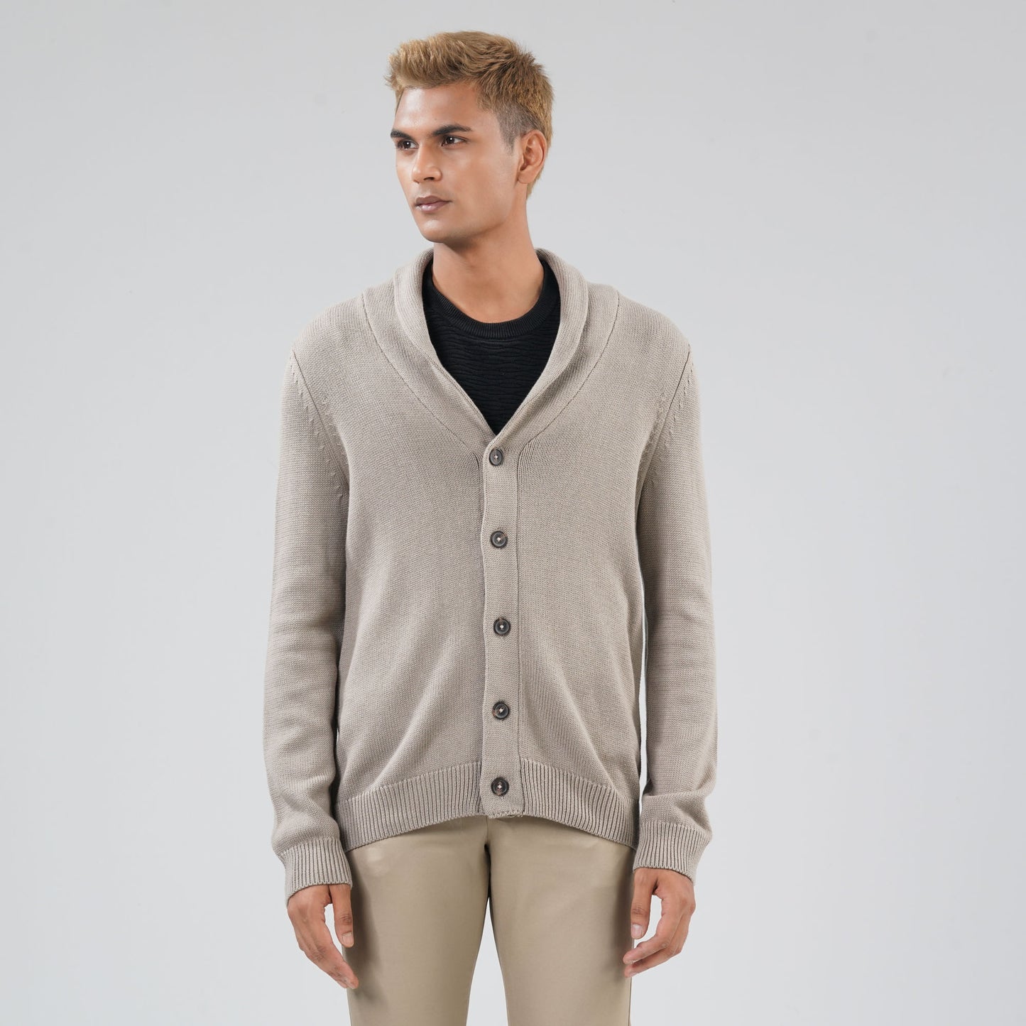 Mens Beige Sweater Blazer
