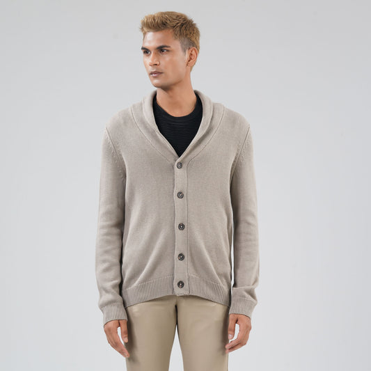 Mens Beige Sweater Blazer