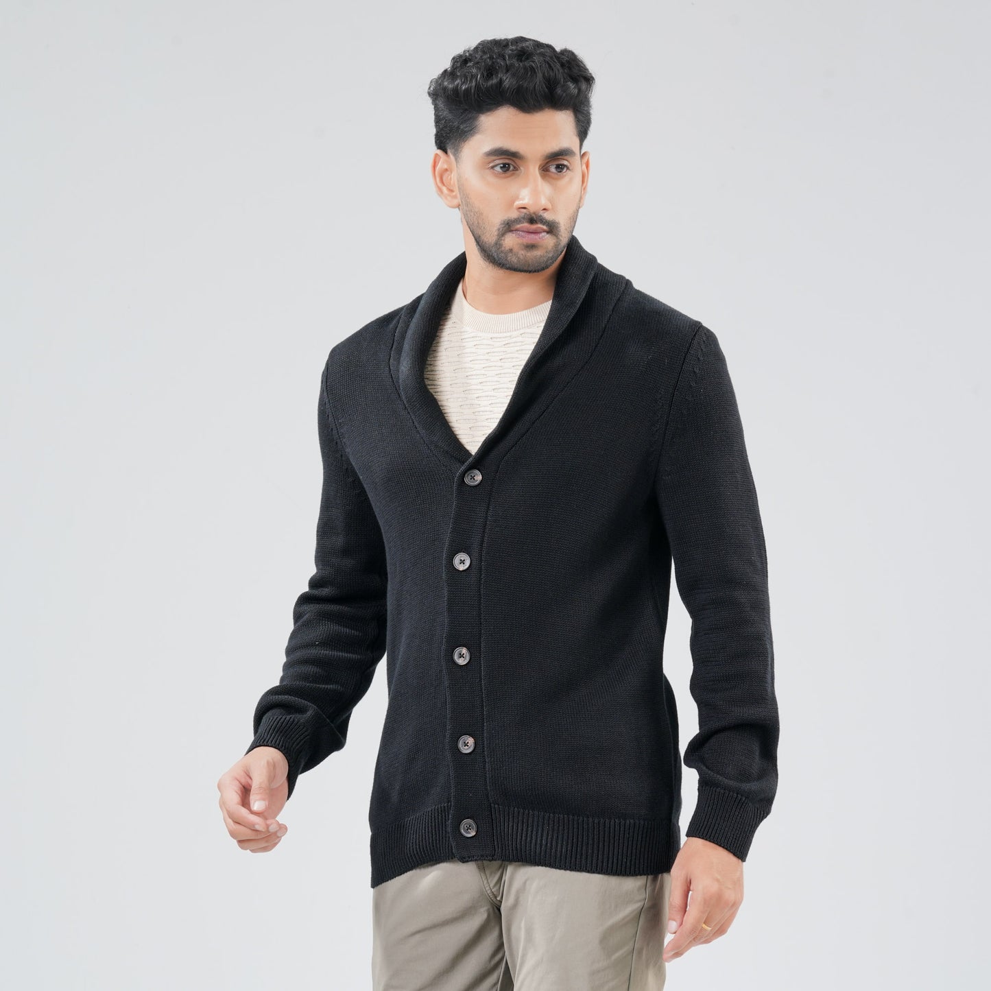 Mens Black Sweater Blazer