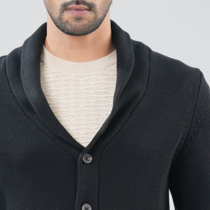 Mens Black Sweater Blazer