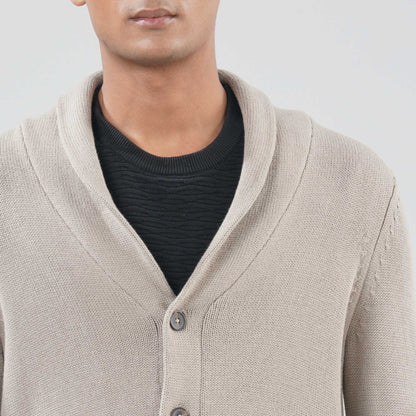 Mens Beige Sweater Blazer