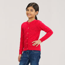 Load image into Gallery viewer, Girls Red Cardigan
