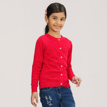 Load image into Gallery viewer, Girls Red Cardigan
