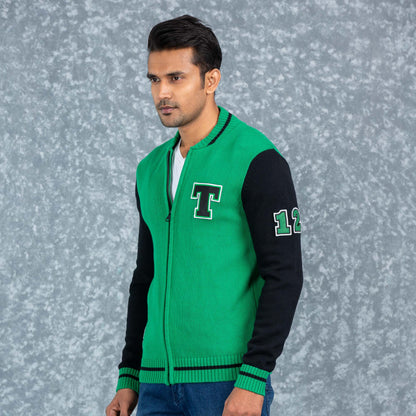 Mens Cardigan-Green