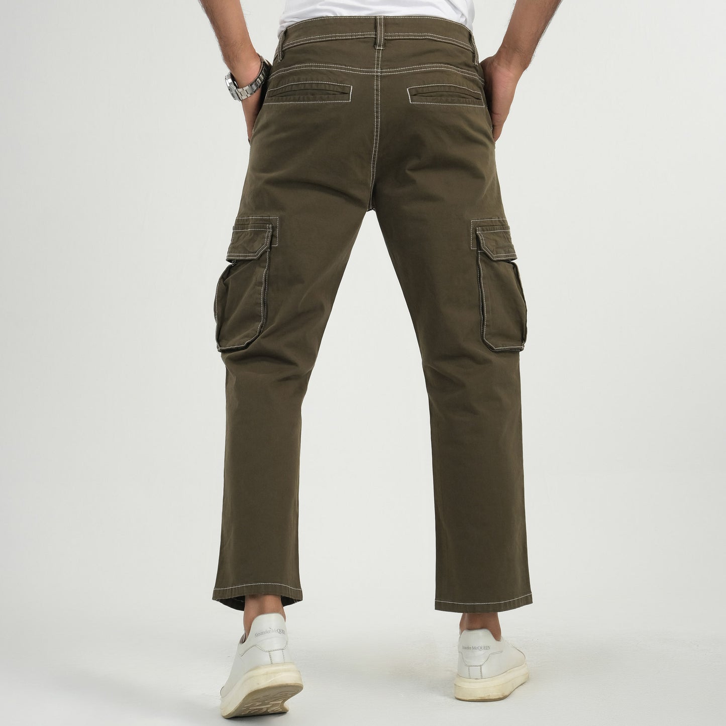 Mens Olive Cargo Pant