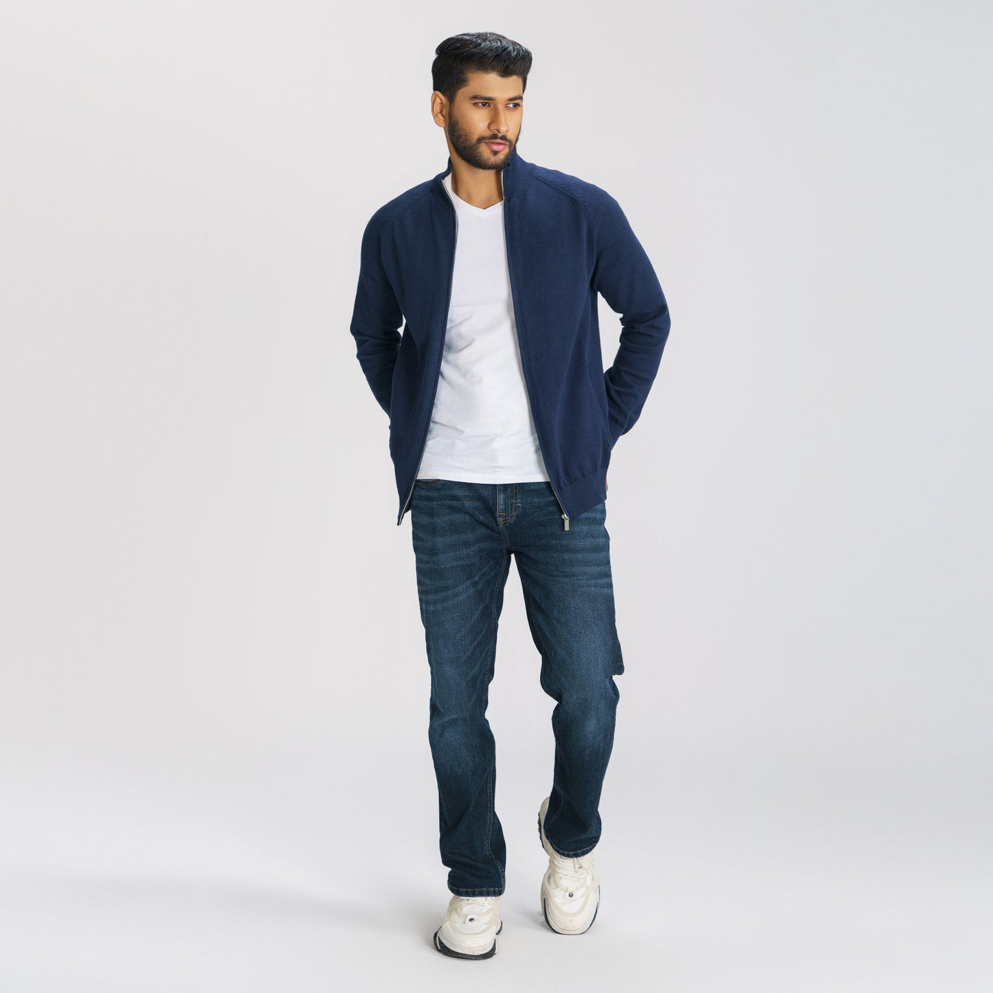 Mens Navy Cardigan