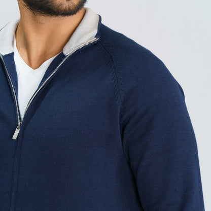 Mens Navy Cardigan