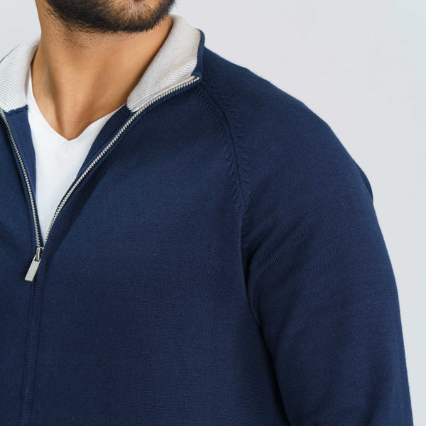 Mens Navy Cardigan