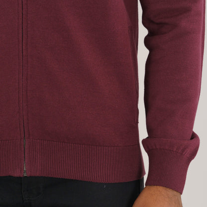 Mens Maroon Cardigan