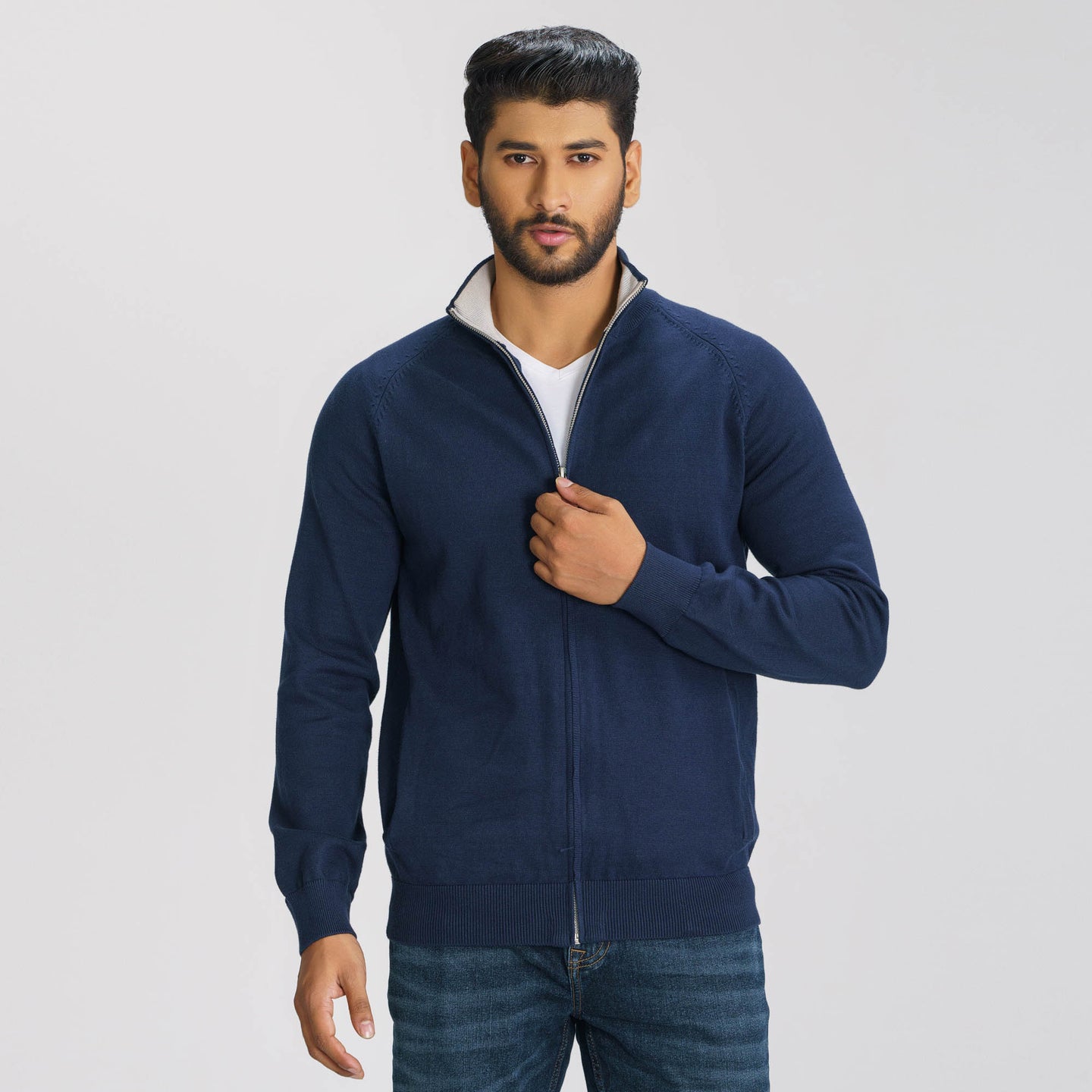 Mens Navy Cardigan