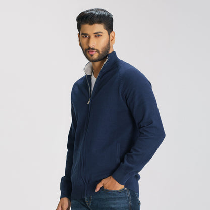 Mens Navy Cardigan