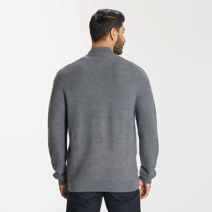 Mens Dark Grey Sweater Cardigan
