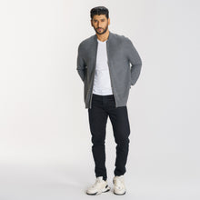 Load image into Gallery viewer, Men’s Dark Grey Sweater Cardigan
