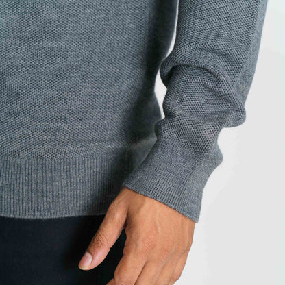 Mens Dark Grey Sweater Cardigan