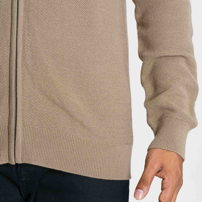 Mens Beige Sweater Cardigan