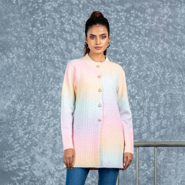LADIES CADIGAN- MULTI COLOR