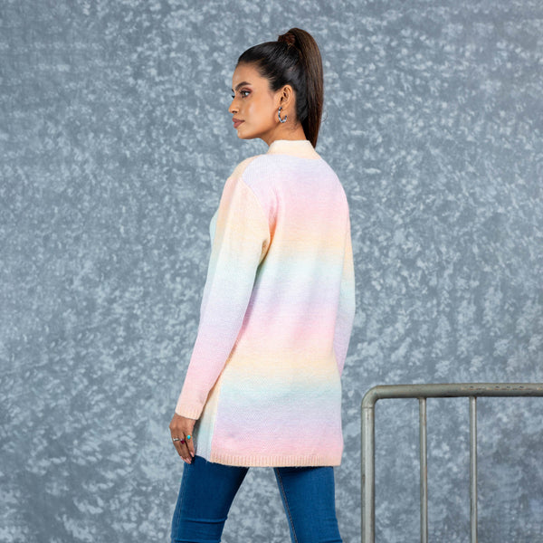 LADIES CADIGAN- MULTI COLOR