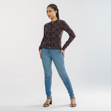 Load image into Gallery viewer, LADIES CARDIGAN-BROWN
