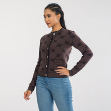 Load image into Gallery viewer, LADIES CARDIGAN-BROWN
