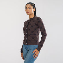 Load image into Gallery viewer, LADIES CARDIGAN-BROWN
