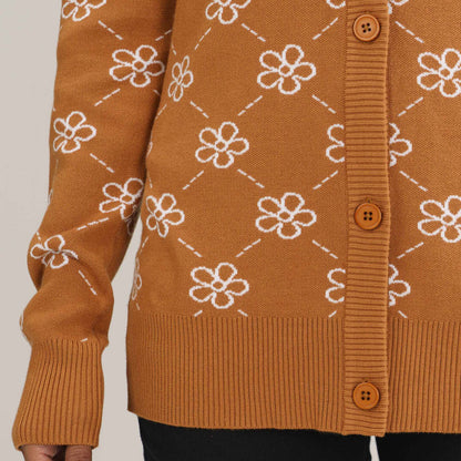 Womens Brown Cardigan