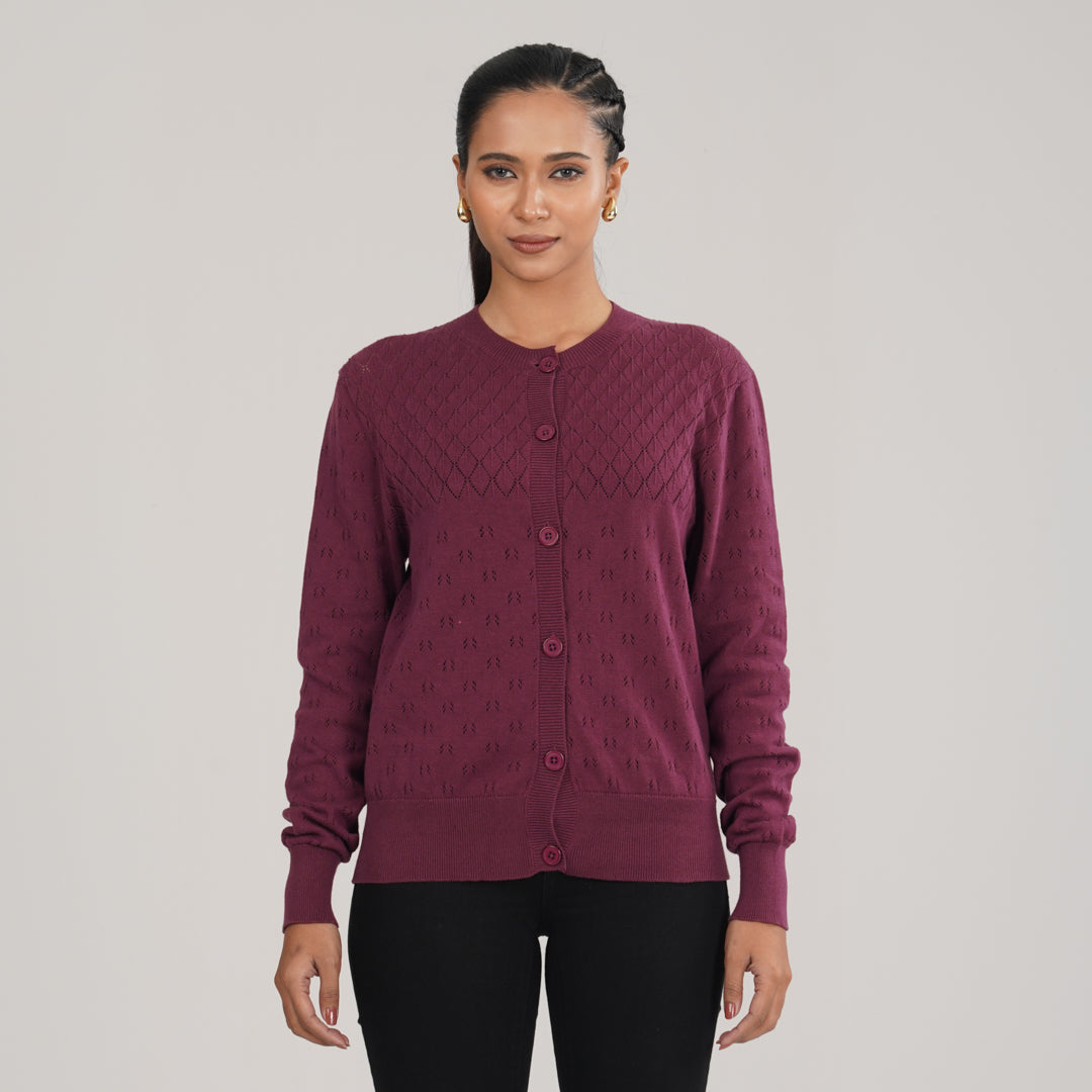 Womens Maroon Sweater