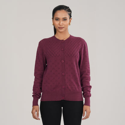 Womens Maroon Sweater