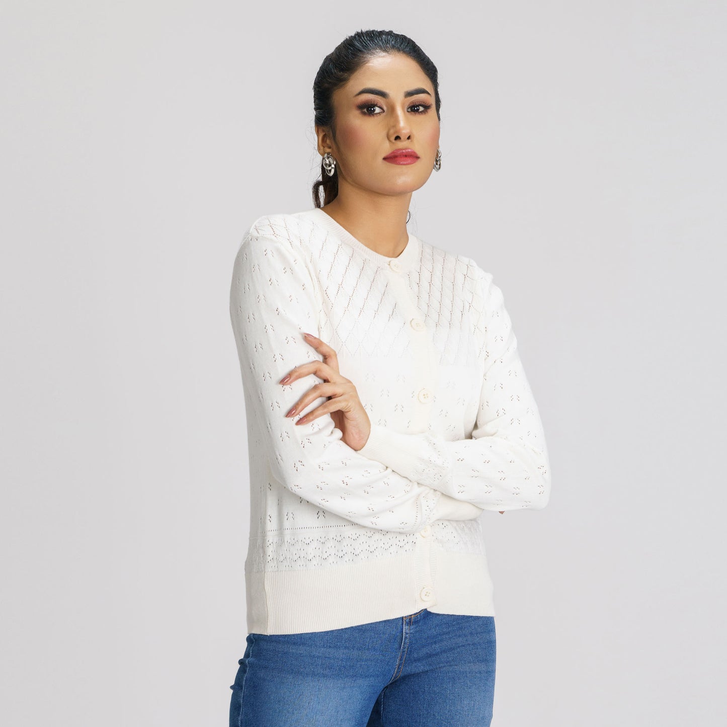 Womens White Sweater