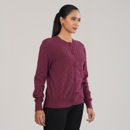Womens Maroon Sweater