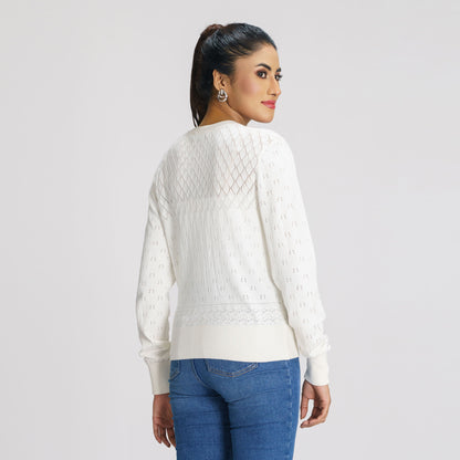Womens White Sweater