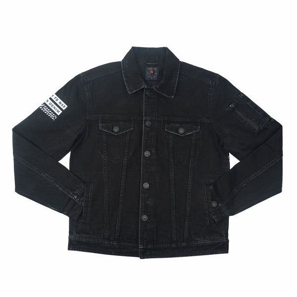 MENS DENIM JACKET- BLACK