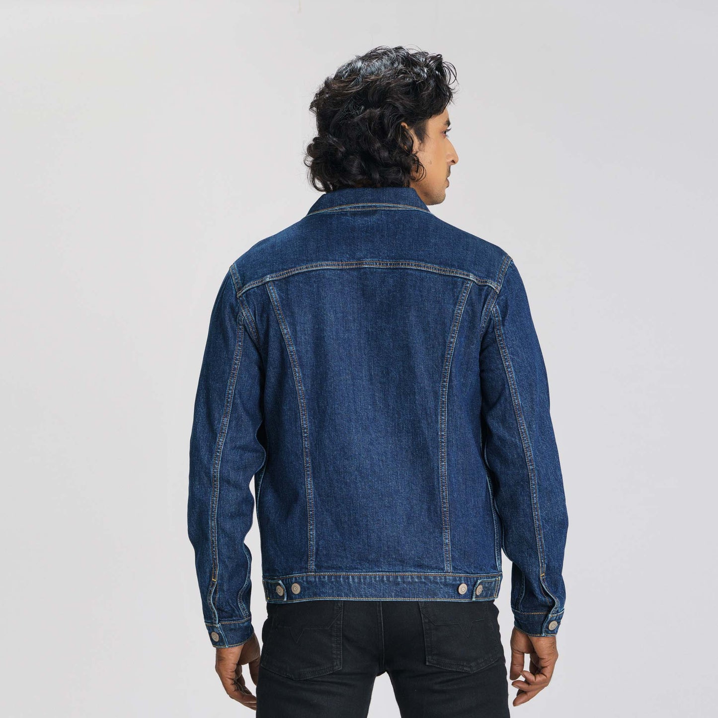 Mens Dark Blue Denim Jacket