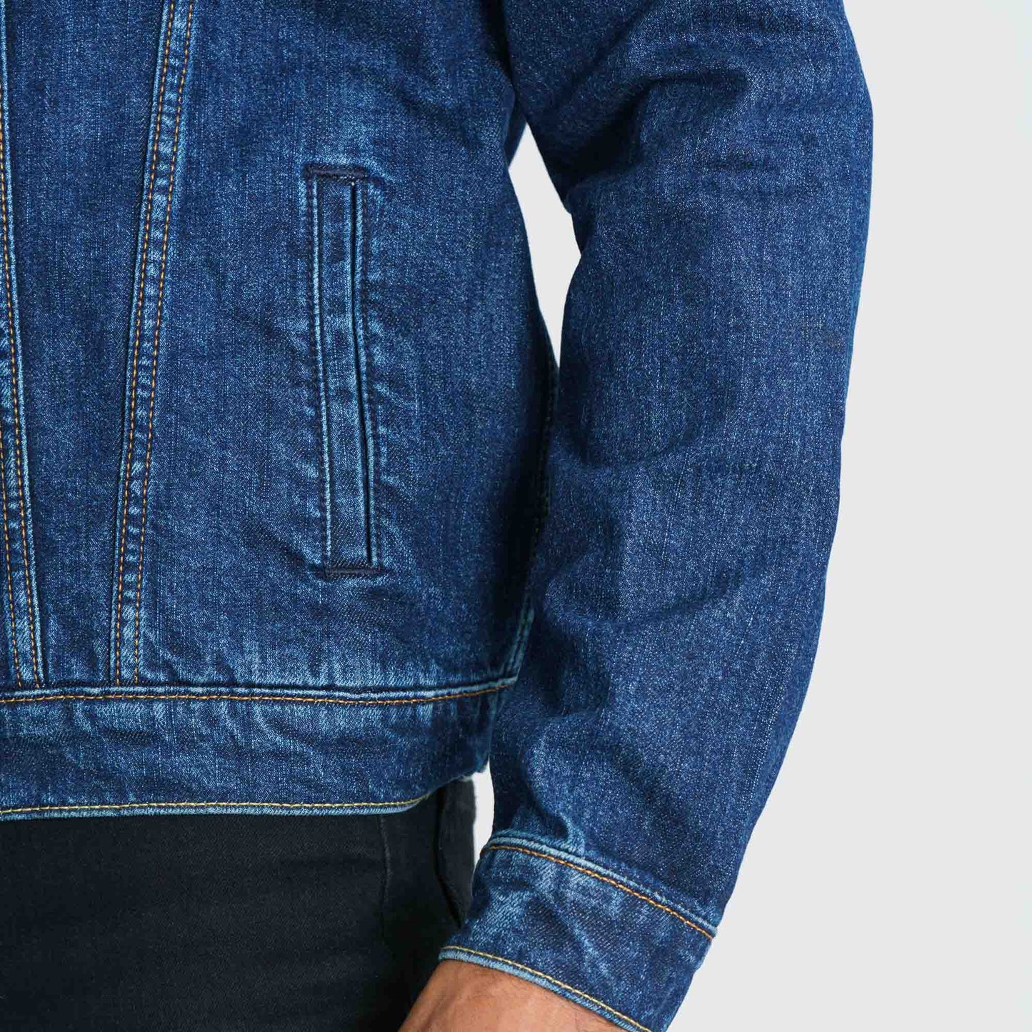 Mens Dark Blue Denim Jacket