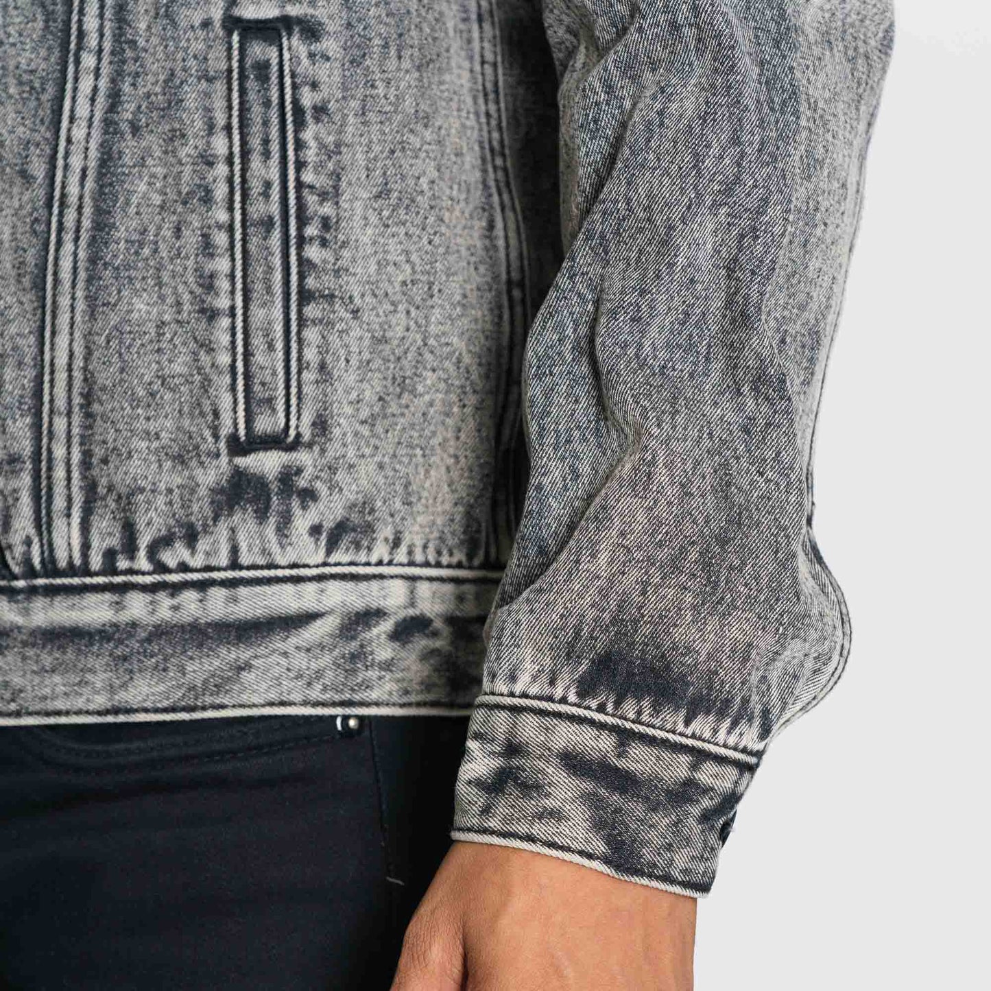 Mens Grey Denim Jacket