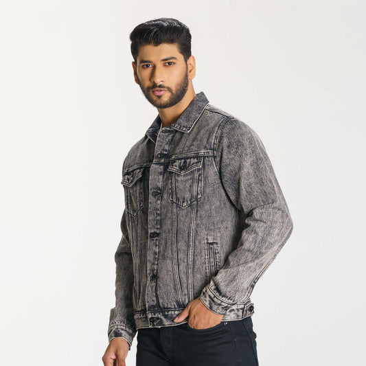 Mens Grey Denim Jacket