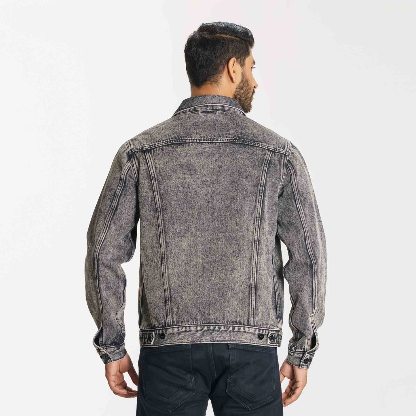 Mens Grey Denim Jacket