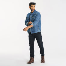 Load image into Gallery viewer, Mens Blue Denim Jacket
