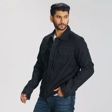 Load image into Gallery viewer, Mens Black Denim Jacket
