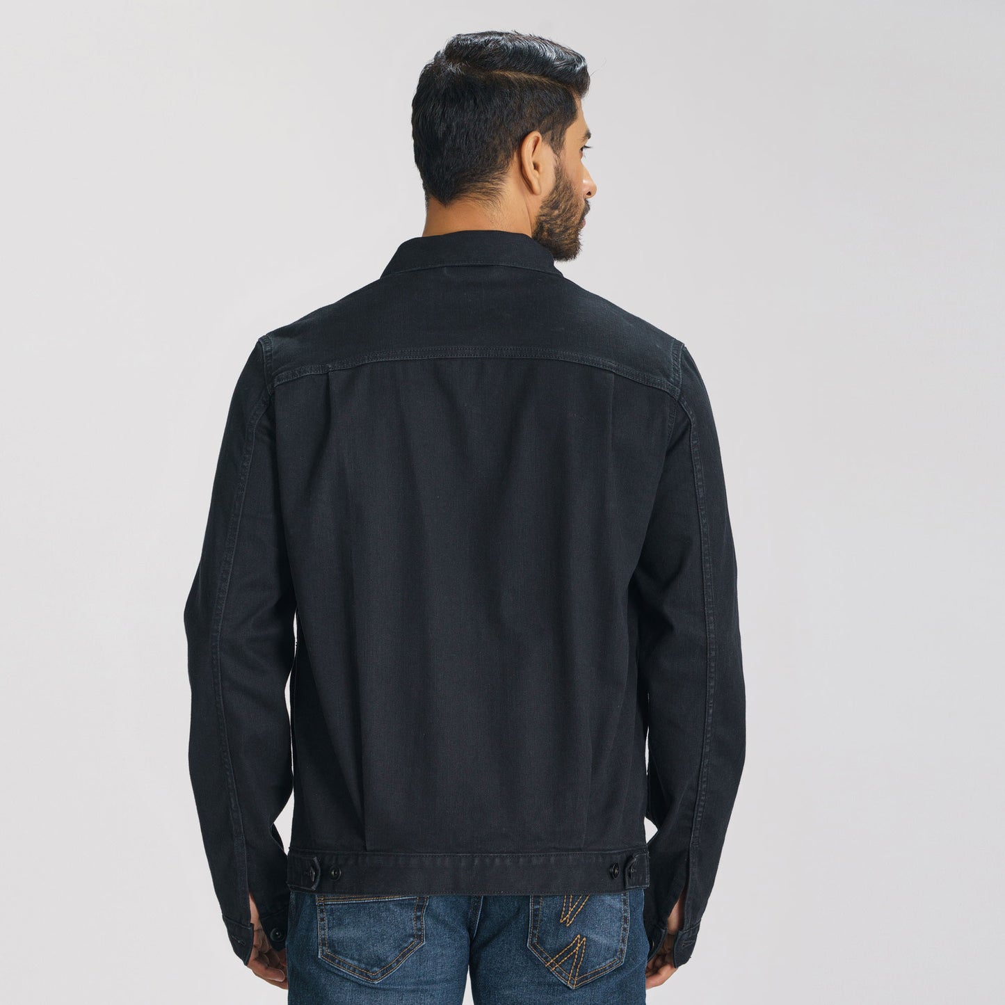 Mens Black Denim Jacket