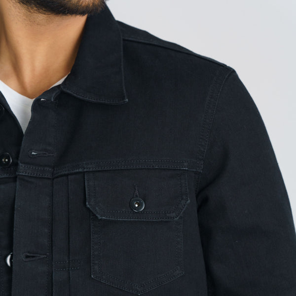 Mens Black Denim Jacket