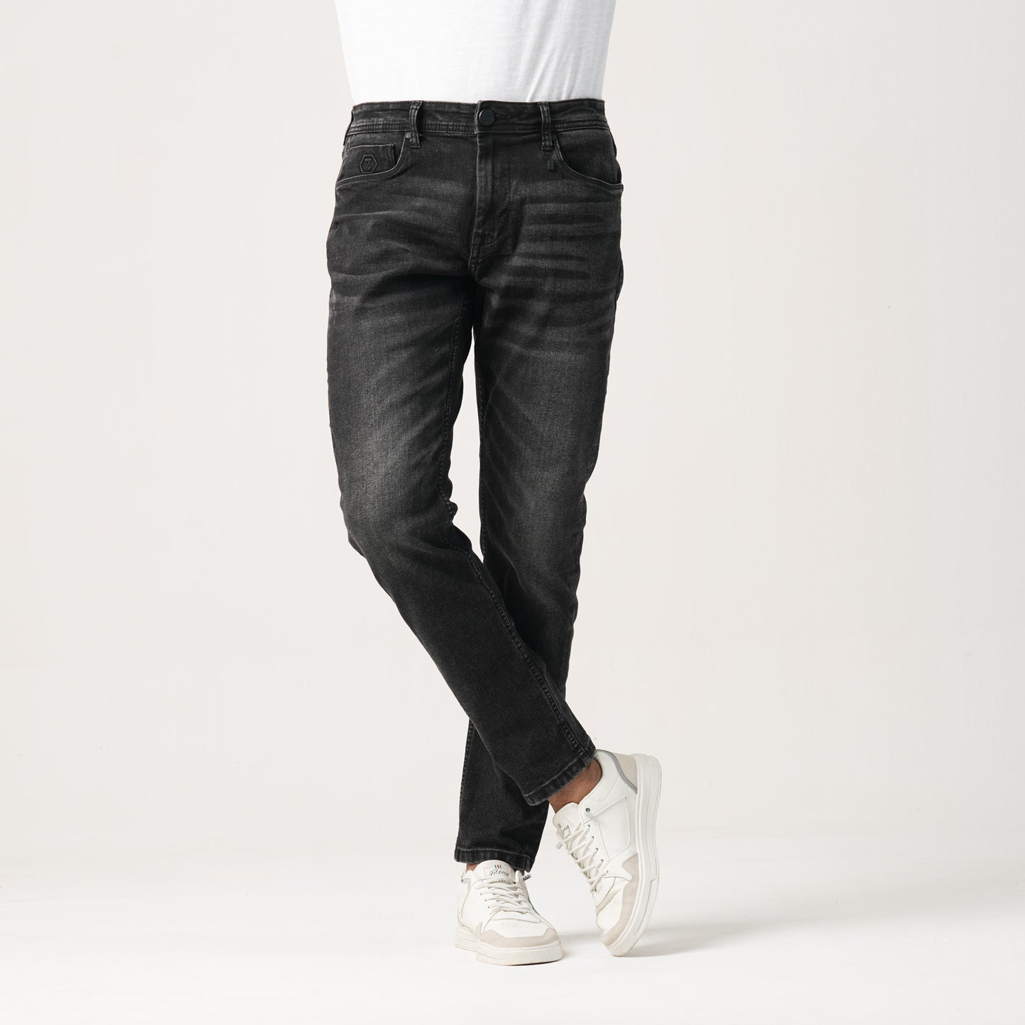 Mens Denim Pant-Black