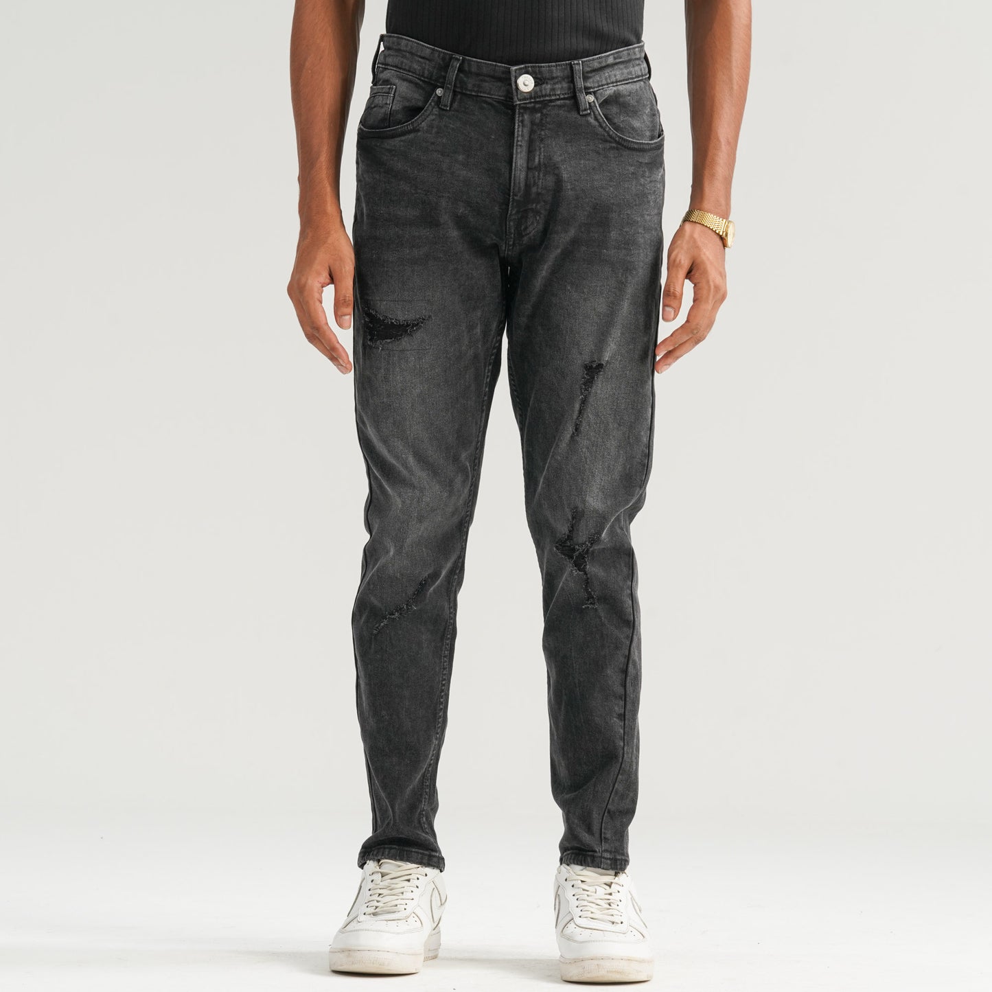 Mens Grey Denim Pant