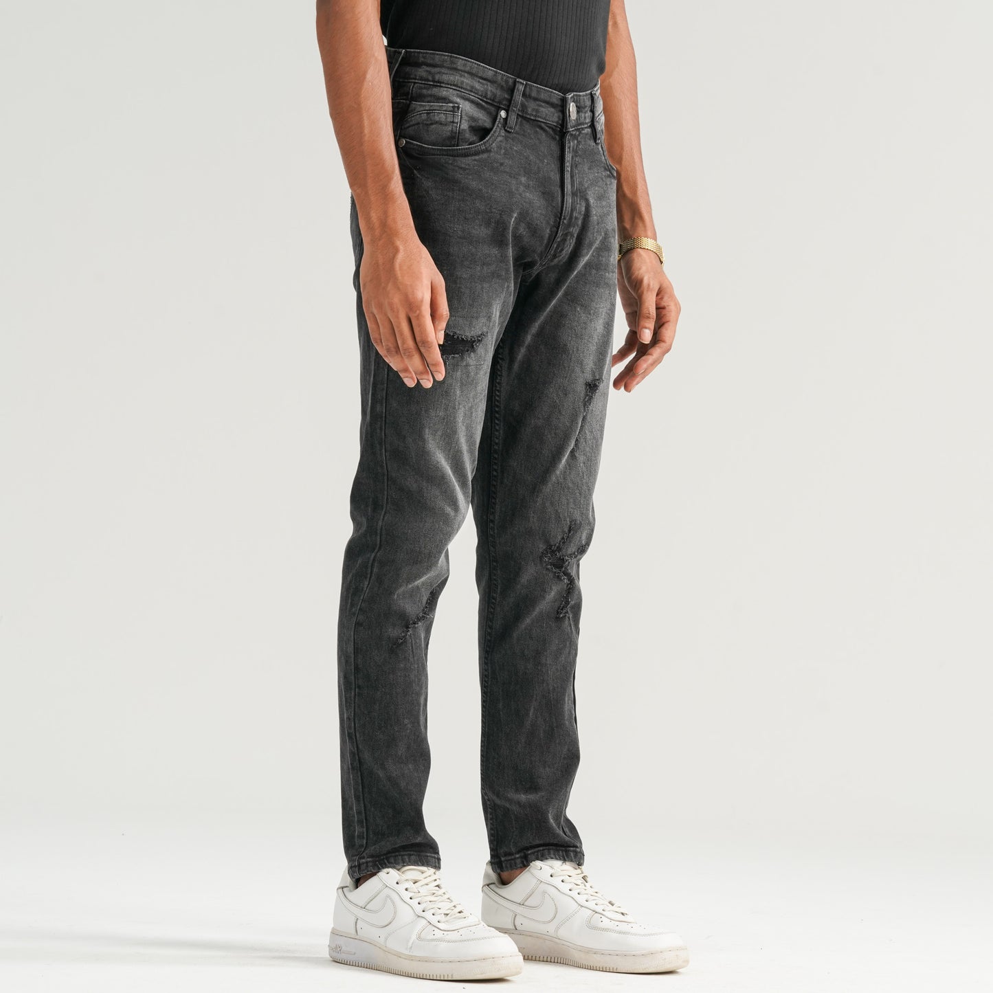Mens Grey Denim Pant