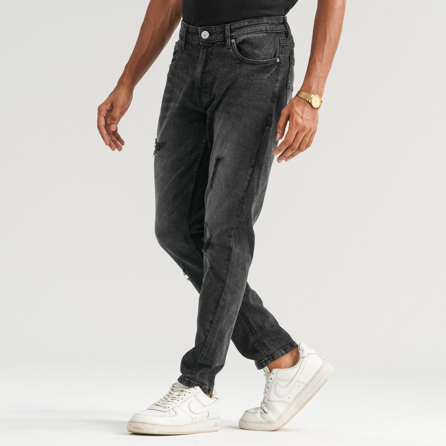 Mens Grey Denim Pant