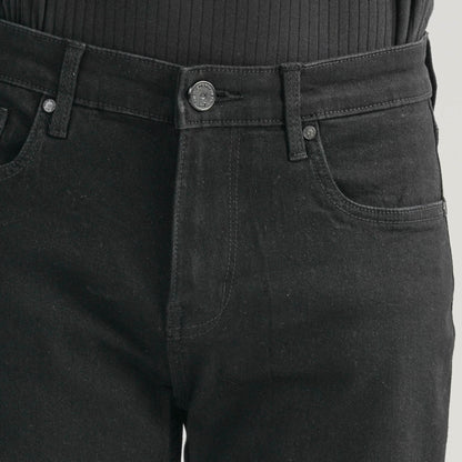 Mens Comfort Fit Black Denim Pant