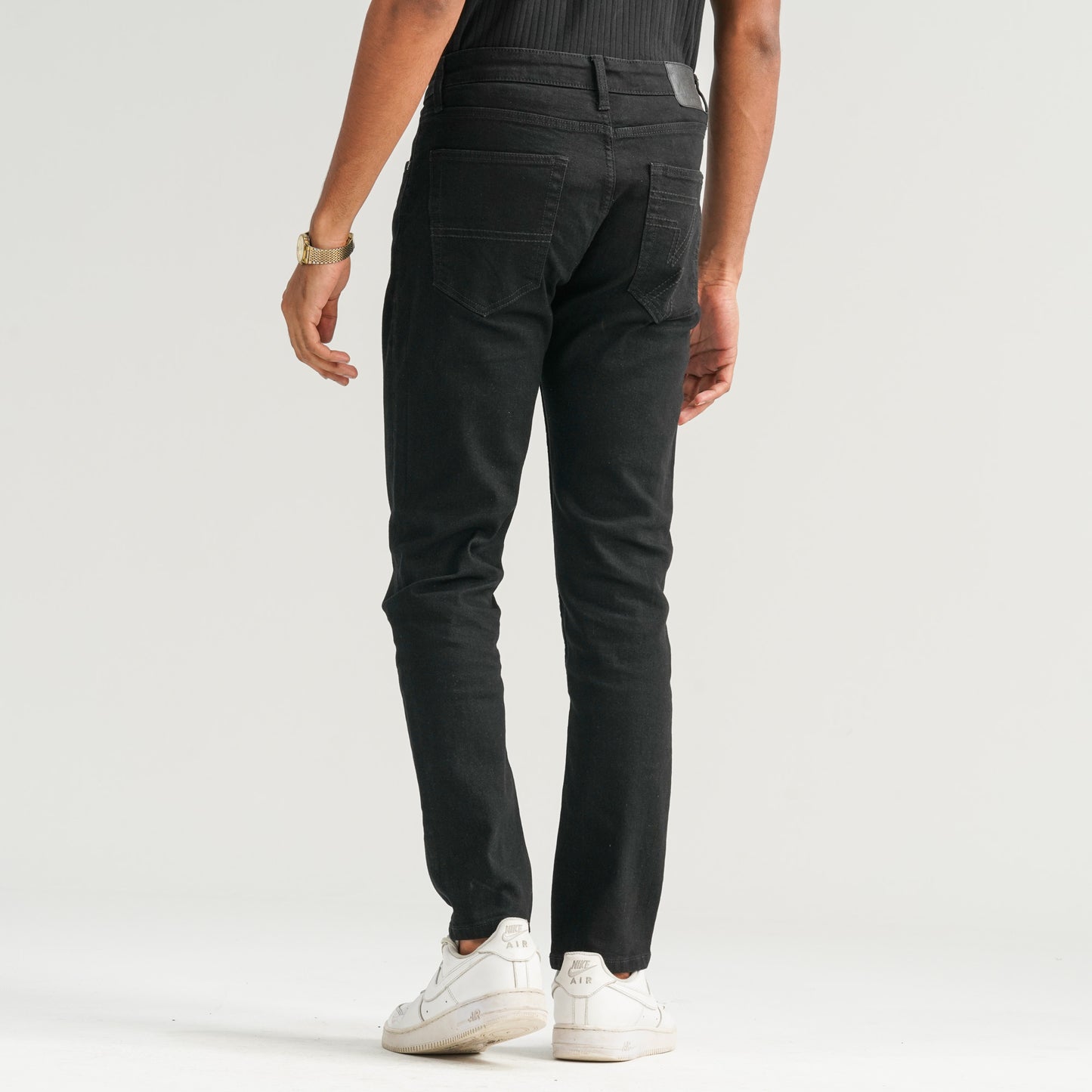 Mens Comfort Fit Black Denim Pant
