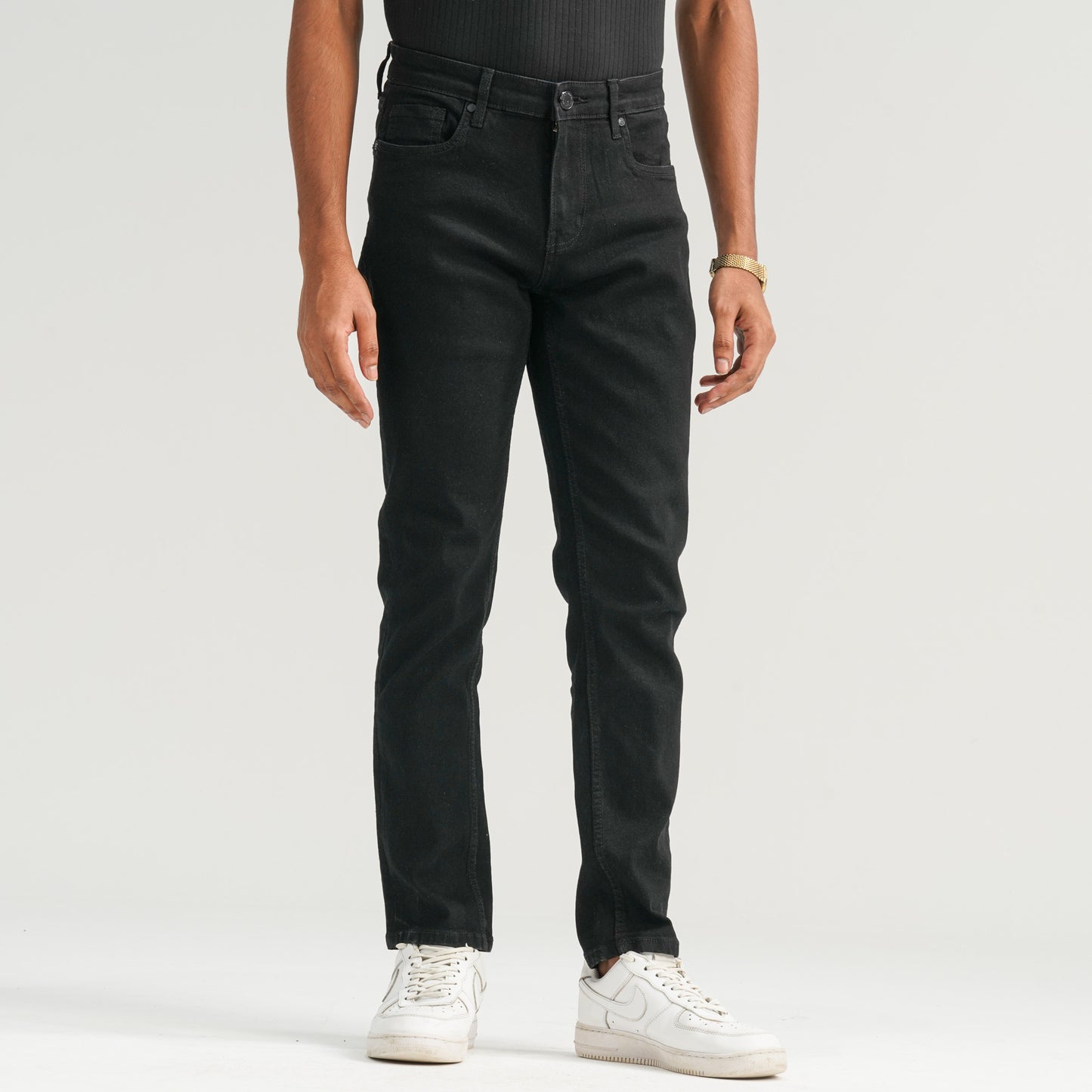 Mens Comfort Fit Black Denim Pant
