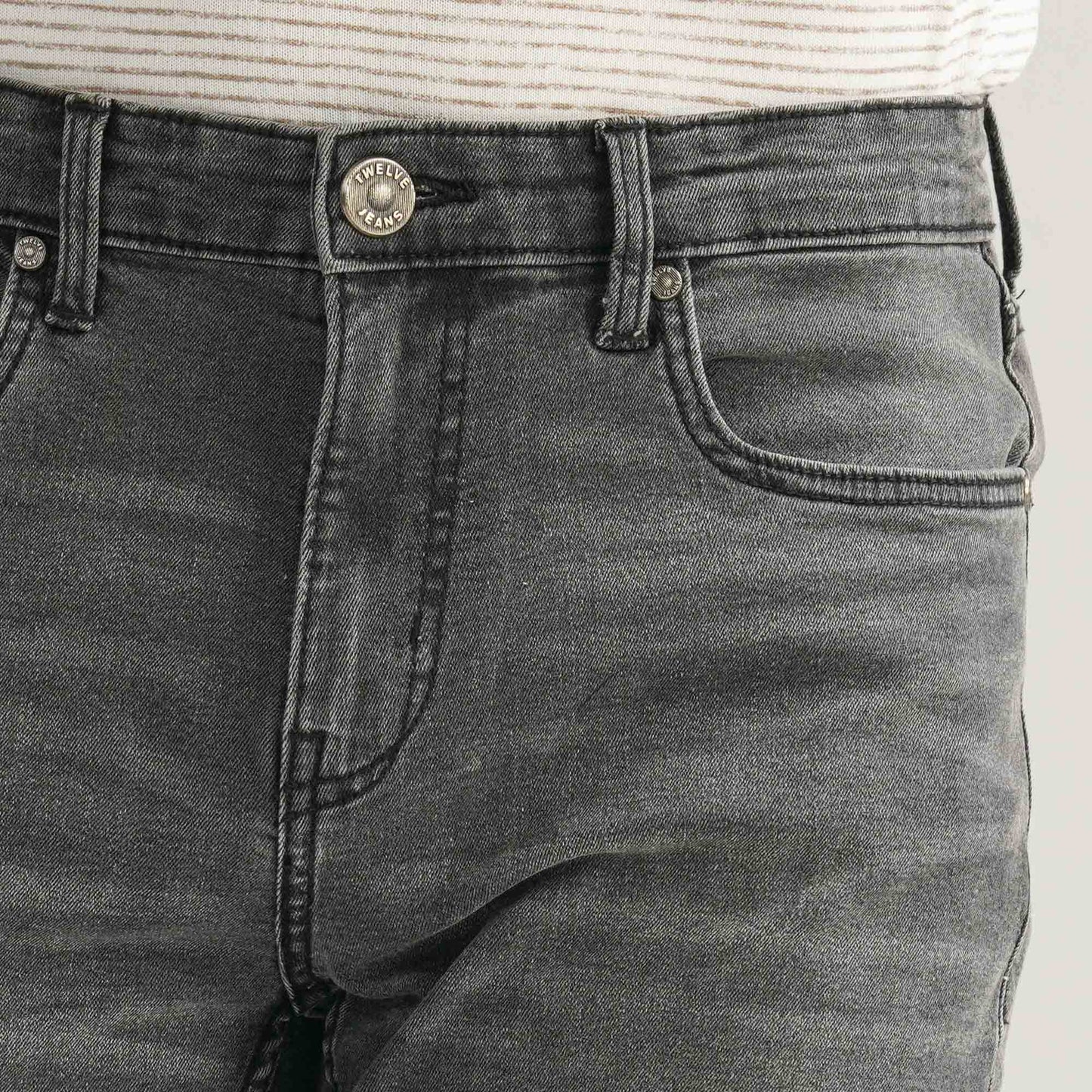 Mens Grey Denim Pant