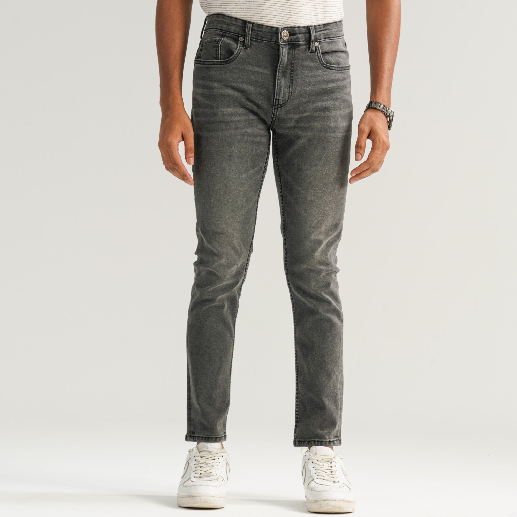 Mens Grey Denim Pant – TwelveBd